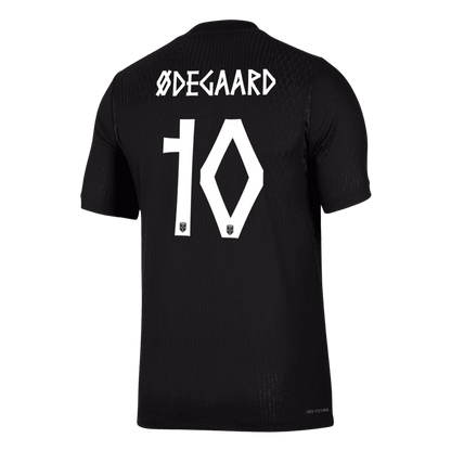 Norge Tröja ØDEGAARD #10 2026 Borta Autentisk Svart-3