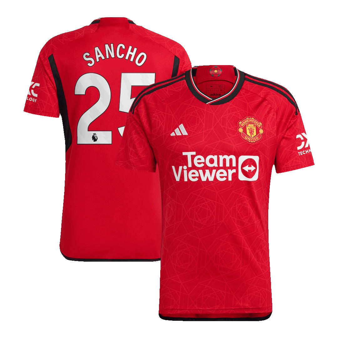 Manchester United Tröja SANCHO #25 2023/24 Hemma Röd