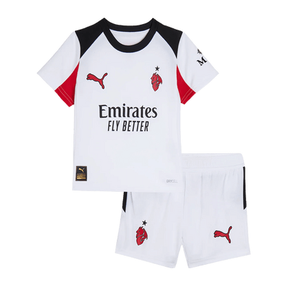 AC Milan Tröja 2025/26 Borta Vit Barn
