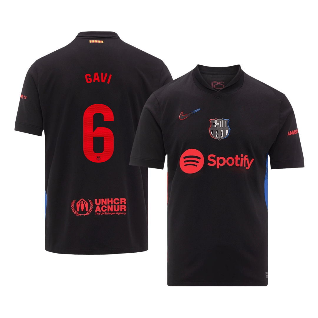 Barcelona Tröja GAVI #6 2024/25 Borta Svart