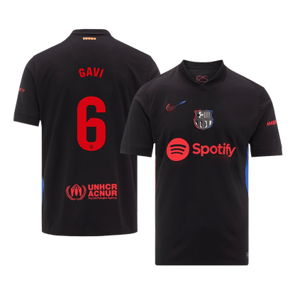 Barcelona Tröja GAVI #6 2024/25 Borta Svart