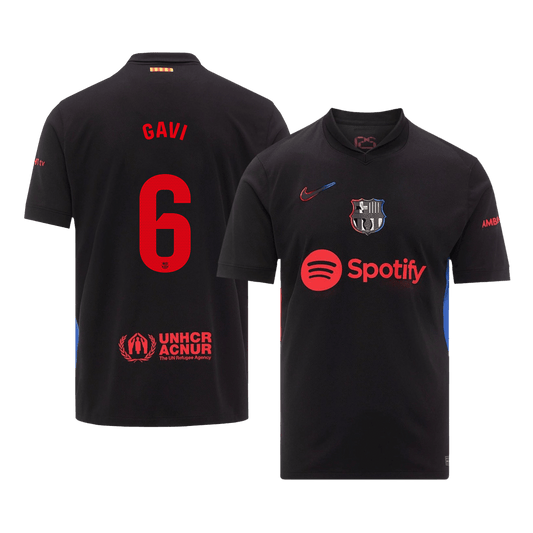 Barcelona Tröja GAVI #6 2024/25 Borta Svart