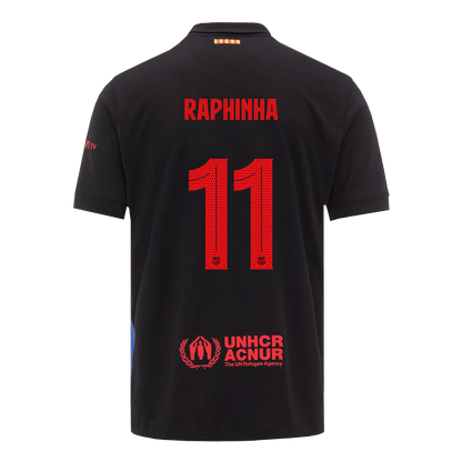 Barcelona Tröja RAPHINHA #11 2024/25 Borta Svart - UCL-11