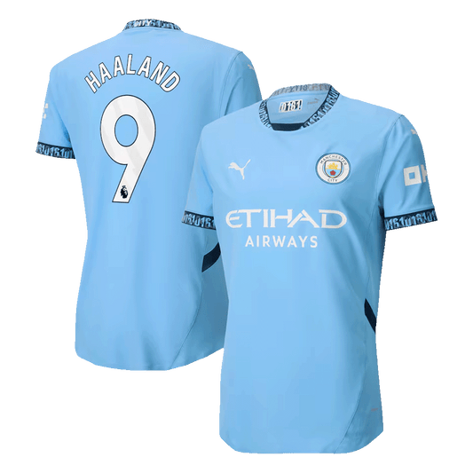 Manchester City Tröja HAALAND #9 2024/25 Hemma Blå