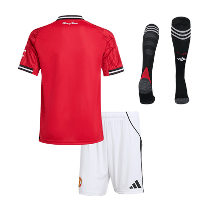 Manchester United Tröja 2025/26 Hemmaställ Röd Barn-15