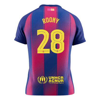ROONY #28 Barcelona Tröja 2025/26 Hemma Premium Röd & Blå - UCL-9