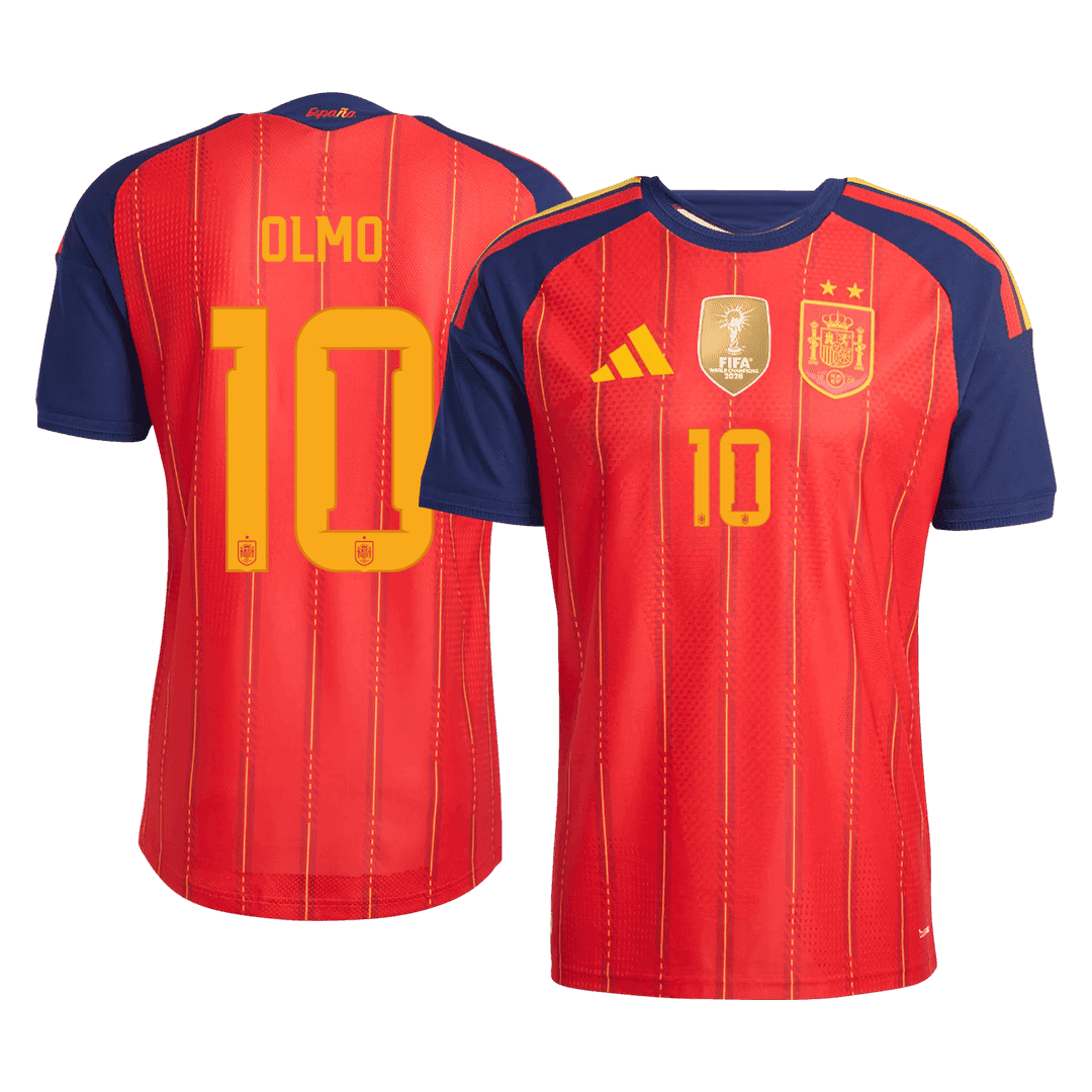 Spanien Tröja OLMO #10 2026 Hemma Autentisk  (2 Stjärnor)