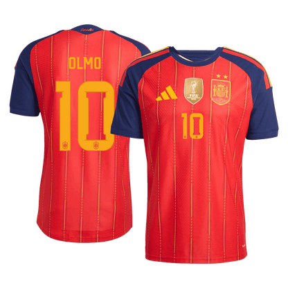 Spanien Tröja OLMO #10 2026 Hemma Autentisk  (2 Stjärnor)
