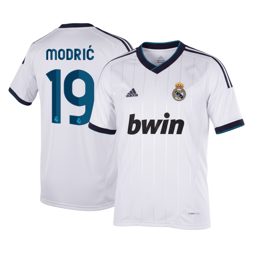 MODRIĆ #19 Real Madrid Hemmatröja 2012/13 Retro Tröja
 Vit