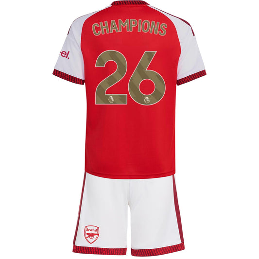 Arsenal Tröja CHAMPIONS #26 2026/27 Hemma Röd Barn