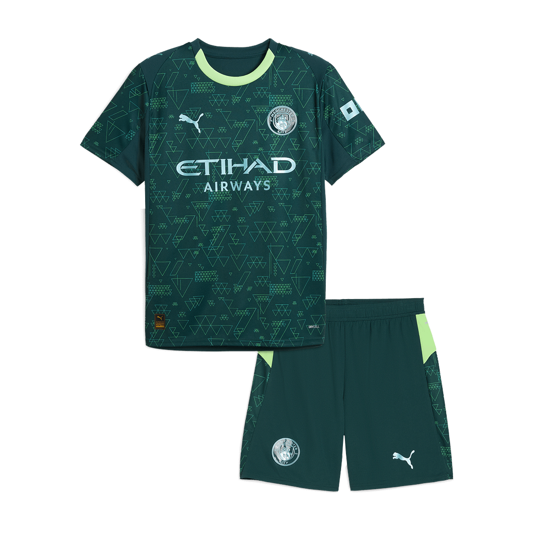 Manchester City Tröja 2025/26 Grön Barn