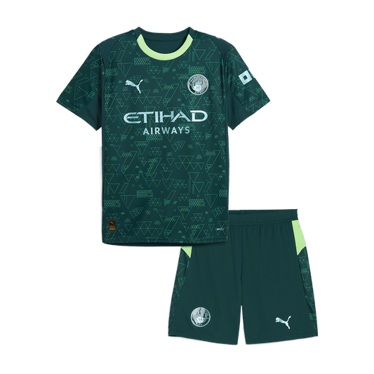 Manchester City Tröja 2025/26 Grön Barn
