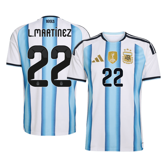 L.MARTÍNEZ #22 Argentina Tröja 2026 Hemma Premium Blå & Vit