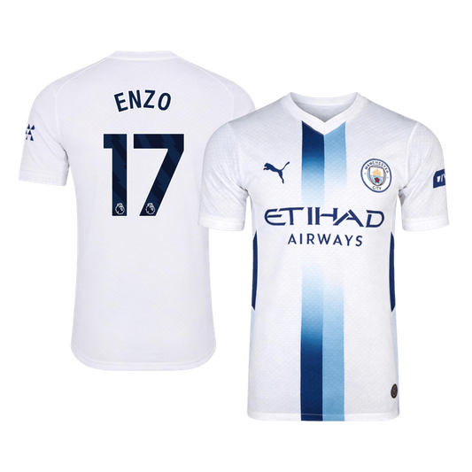 Manchester City Tröja ENZO #17 2026/27 Tredje Autentisk Vit