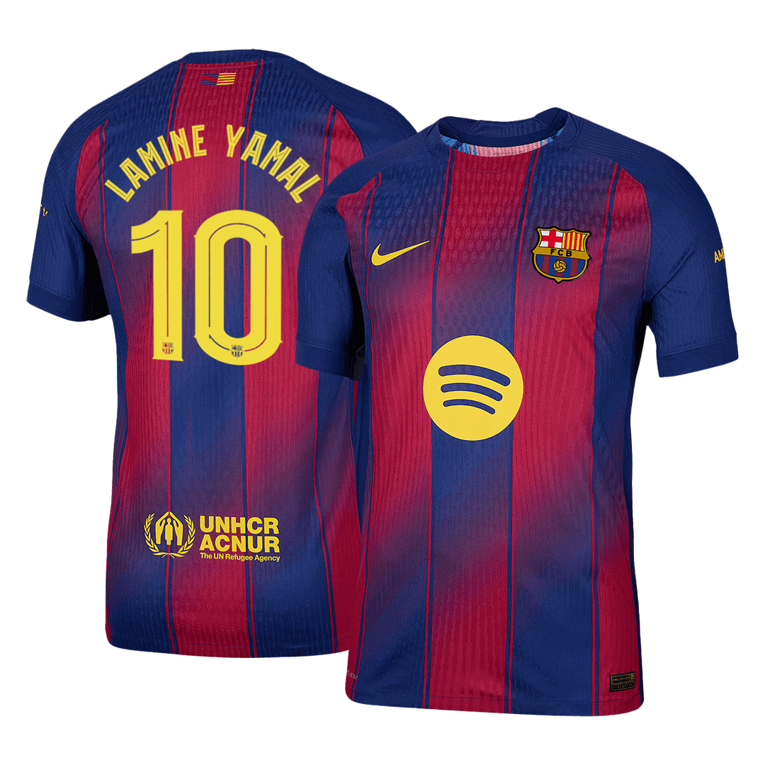 Barcelona Tröja LAMINE YAMAL #10 2025/26 Hemma Röd & Blå - UCL