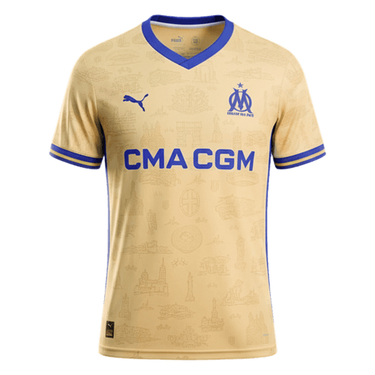 Marseille Tröja 2025/26 Fourth Away Gul
