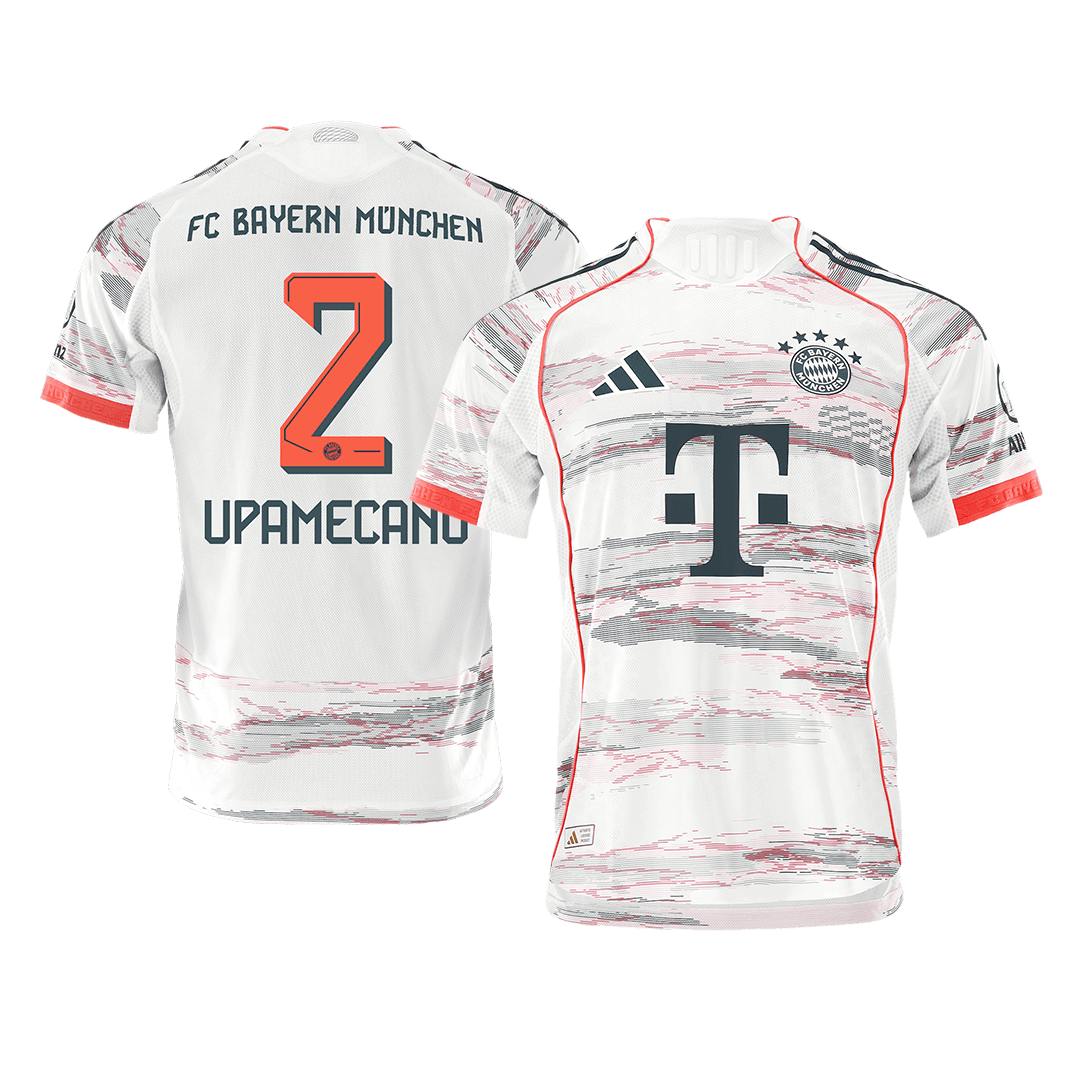 Bayern Munich Tröja UPAMECANO #2 2025/26 Borta Vit