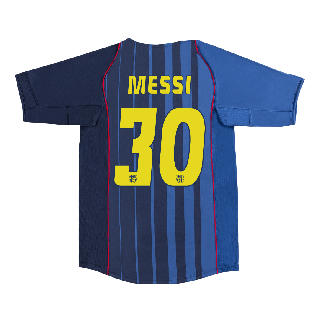 MESSI #30 Barcelona Bortatröja 2004/05 Retro Tröja
 Blå