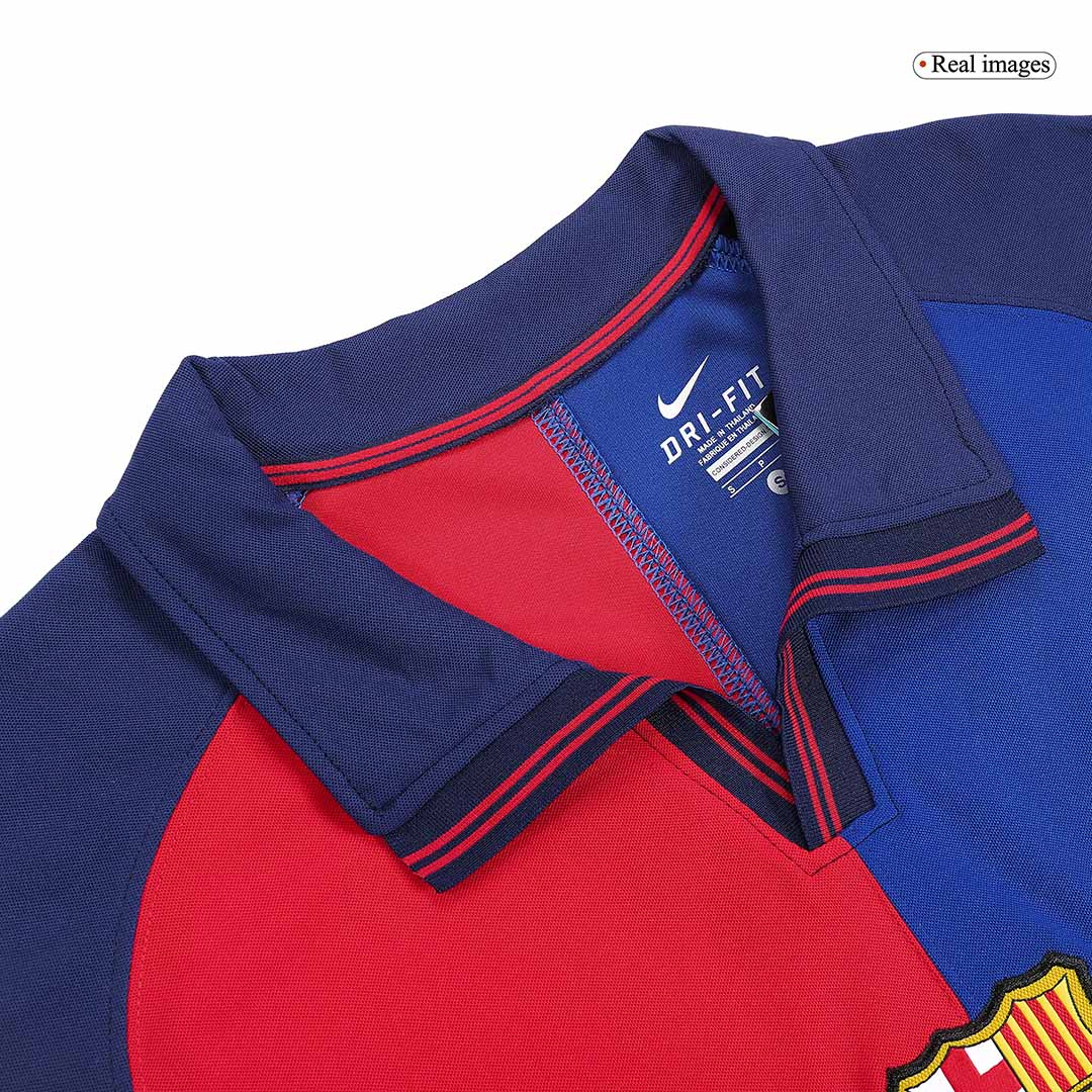 GUARDIOLA #4 Barcelona Hemmatröja 1999/00 Retro Tröja
 Röd & Blå - 100-årsjubileum