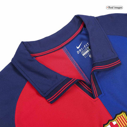 KLUIVERT #9 Barcelona Hemmatröja 1999/00 Retro Tröja
 Röd & Blå - 100-årsjubileum-6