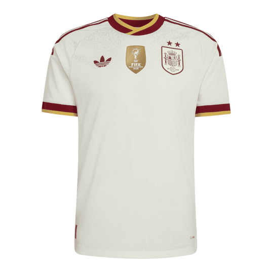 Spanien Tröja 2026 Borta Autentisk Vit (2 Stjärnor)