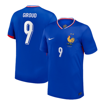 Frankrike Tröja GIROUD #9 Euro 2024 Hemma Blå