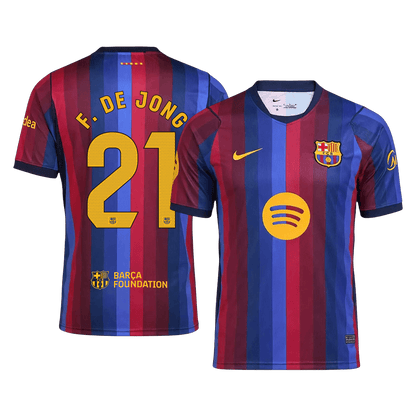 Barcelona Tröja F. DE JONG #21 2026/27 Hemma Blue&Garnet