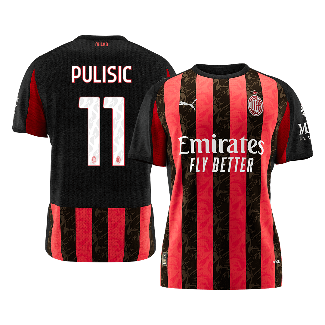 PULISIC #11 AC Milan Tröja 2025/26 Hemma Premium Röd & Svart