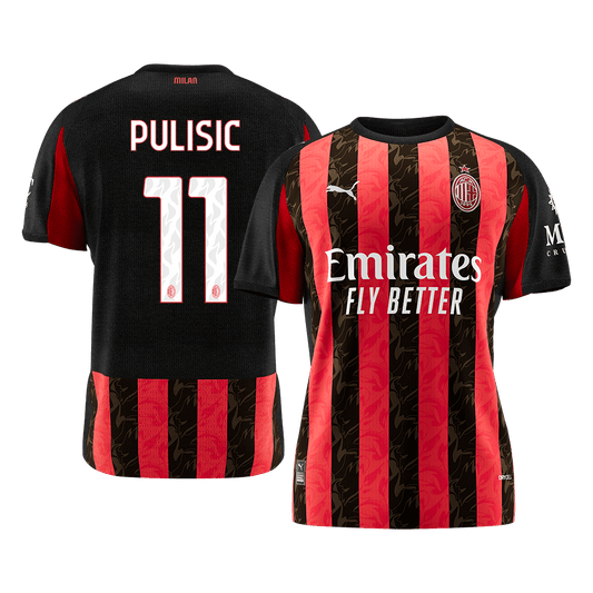 PULISIC #11 AC Milan Tröja 2025/26 Hemma Premium Röd & Svart