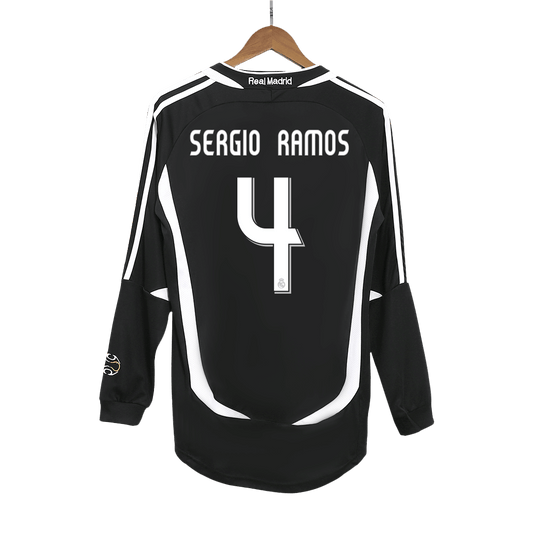 SERGIO RAMOS #4 Real Madrid Bortatröja 2006/07 Retro Tröja
 Svart