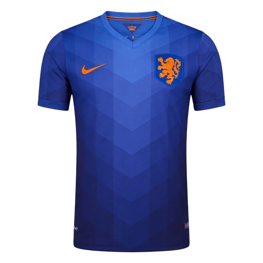 Nederländerna Bortatröja 20/14 Retro Tröja
 蓝色