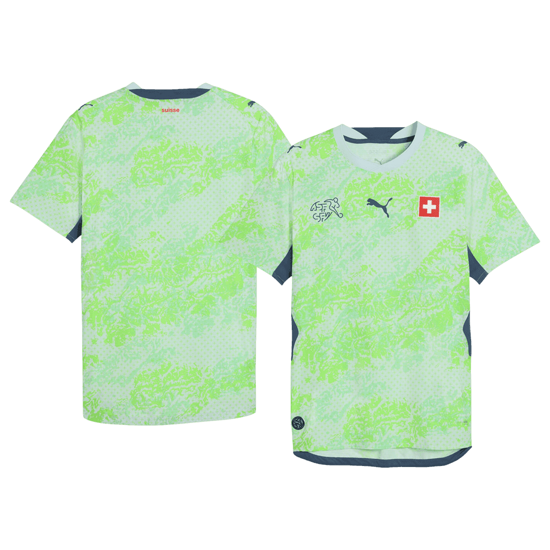 Schweiz Tröja 2026 Borta Grön-10