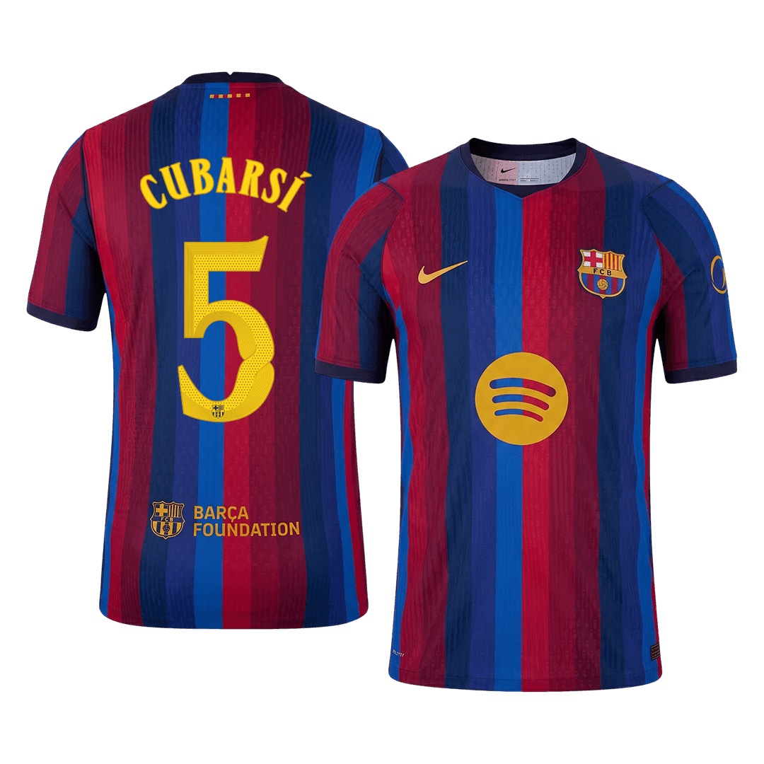 Barcelona Tröja CUBARSÍ #5 2026/27 Hemma Autentisk Röd & Blå - UCL