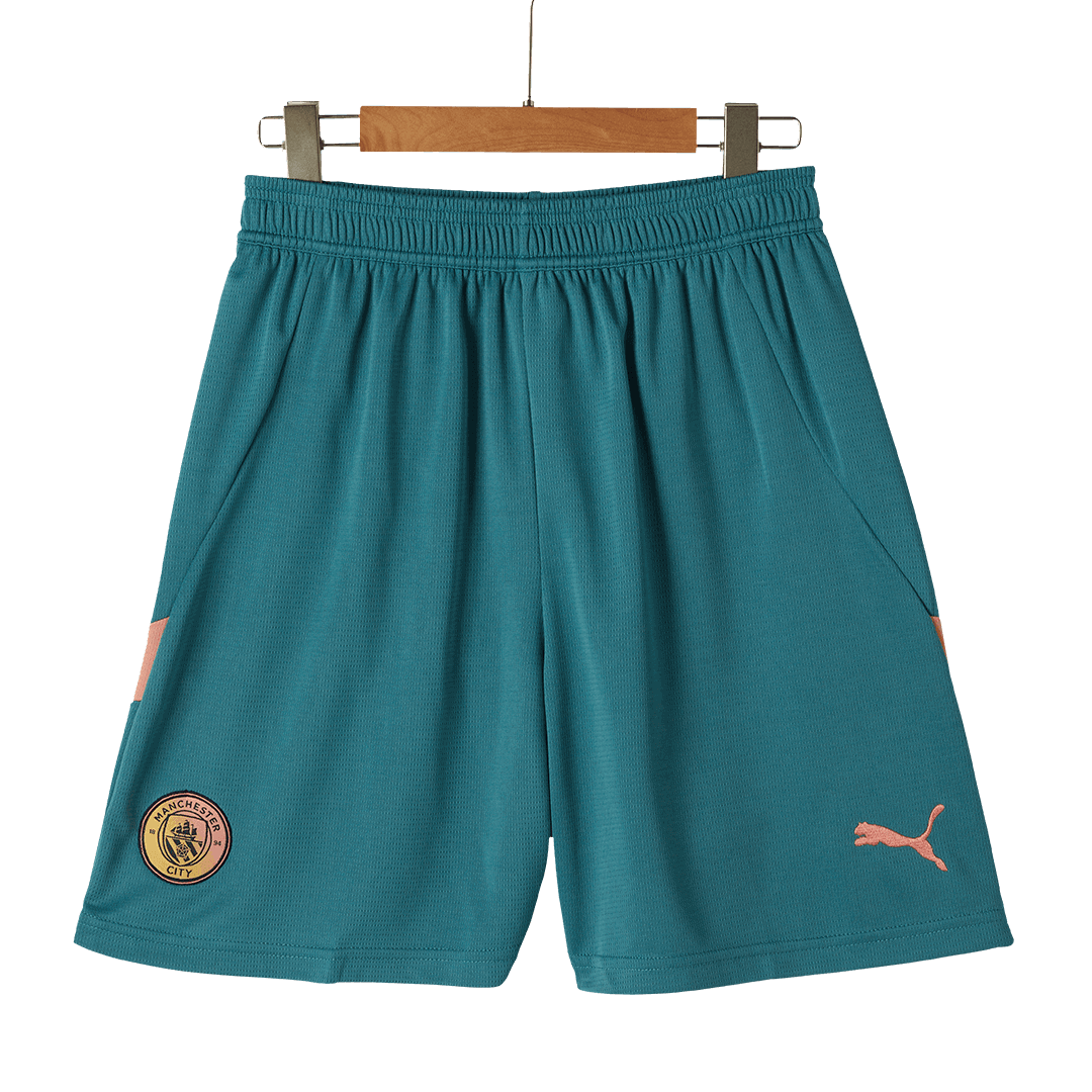 Manchester City Shorts 2024/25 Fourth Away Blå - UCL