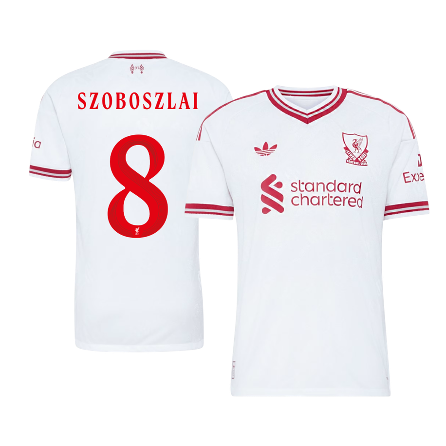 Liverpool Tröja SZOBOSZLAI #8 2026/27 Borta Autentisk Vit - UCL