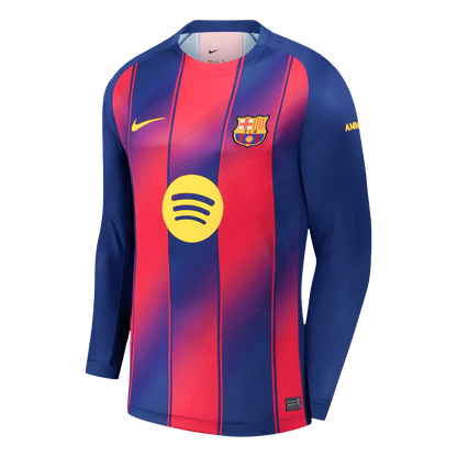 Barcelona Tröja 2025/26 Hemma Långärmad Röd & Blå