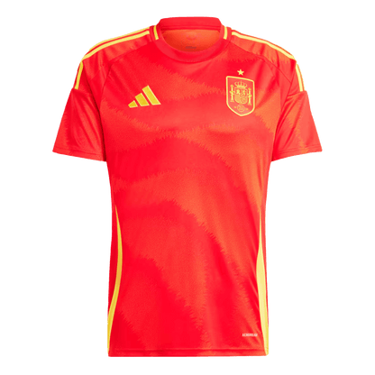 Spanien Tröja Hemmaställ Euro 2024 Röd-6