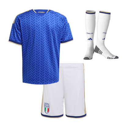 Italien Tröja 2026 Hemmaställ Blå Barn-11