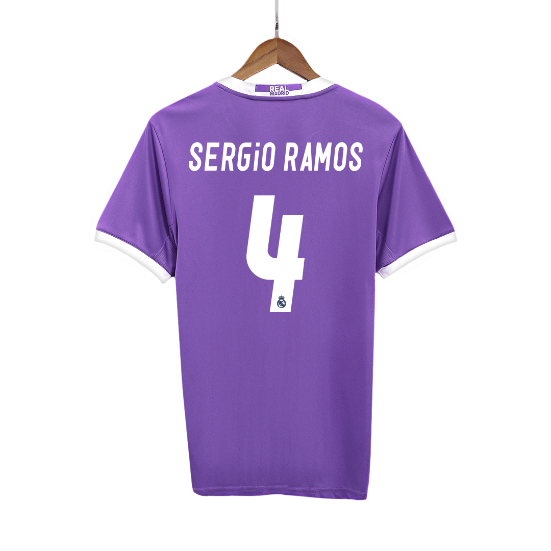 SERGIO RAMOS #4 Real Madrid Bortatröja 2016/17 Retro Tröja
 Lila