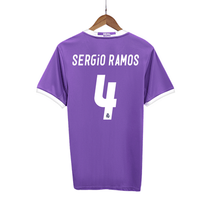 SERGIO RAMOS #4 Real Madrid Bortatröja 2016/17 Retro Tröja
 Lila
