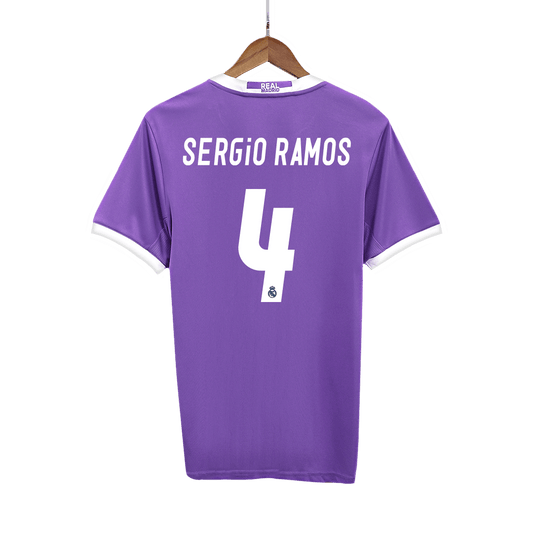 SERGIO RAMOS #4 Real Madrid Bortatröja 2016/17 Retro Tröja
 Lila