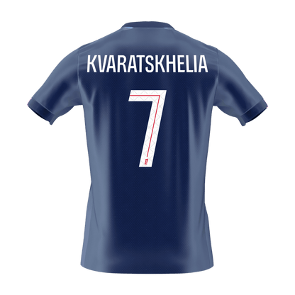 KVARATSKHELIA #7 PSG Tröja 2025/26 Hemma Premium Mörkblå-8