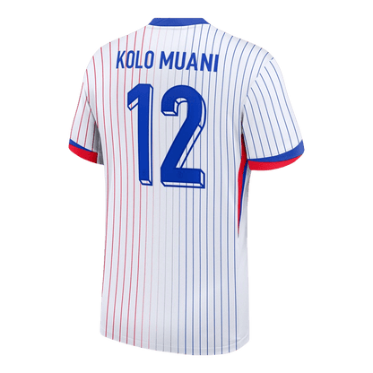 Frankrike Tröja KOLO MUANI #12 Euro 2024 Borta Vit-7