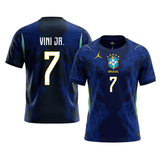 Brasilien Tröja VINI JR. #7 2026 Borta Mörkblå