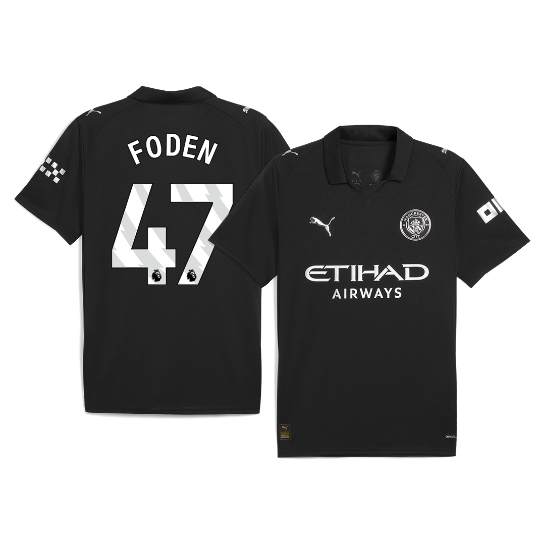 Manchester City Tröja FODEN #47 2025/26 Borta Svart