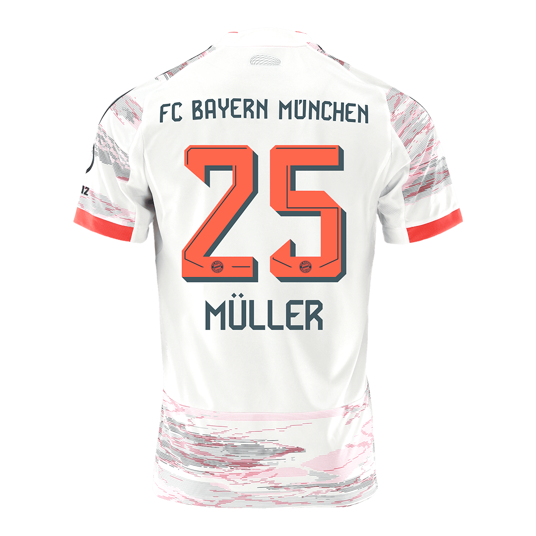 Bayern Munich Tröja MÜLLER #25 2025/26 Borta Vit-12