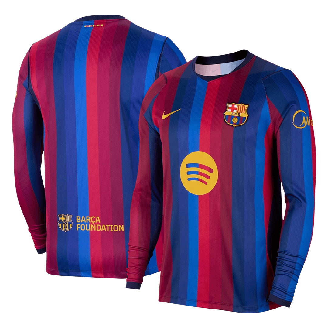 Barcelona Tröja 2026/27 Hemma Långärmad Röd & Blå-2
