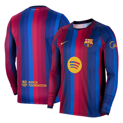 Barcelona Tröja 2026/27 Hemma Långärmad Röd & Blå-2