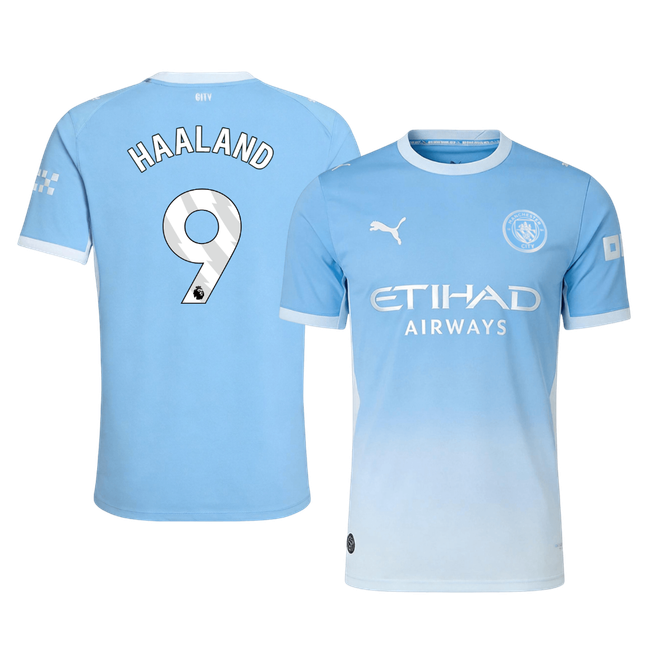 Manchester City Tröja HAALAND #9 2026/27 Hemma Autentisk Blå