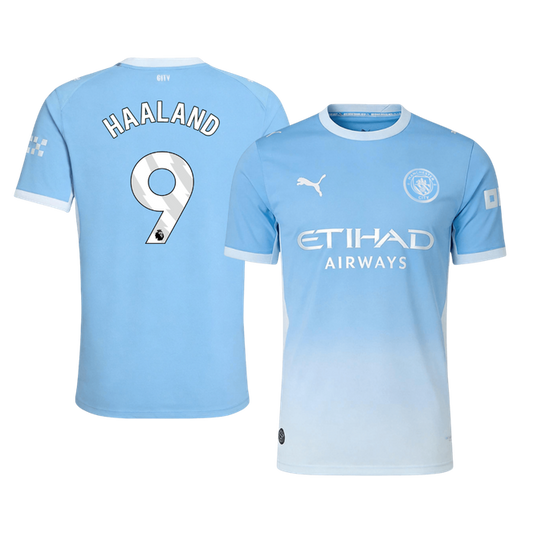 Manchester City Tröja HAALAND #9 2026/27 Hemma Autentisk Blå